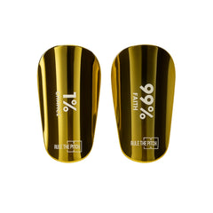 Golden Mini Shin Pads - "1% Chance, 99% Faith"