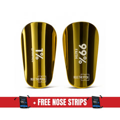 Golden Mini Shin Pads - "1% Chance, 99% Faith"